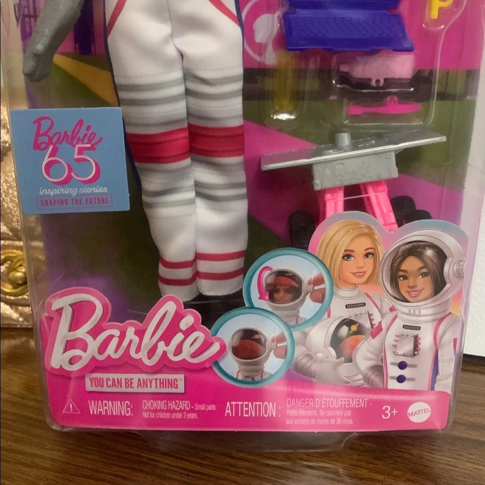 Barbie 65th Anniversary Doll & 10 Accessories, Astronaut Set with Brunette